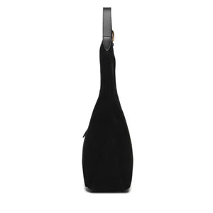 PINKO Mini Hobo Suede Bag Black - Image 6