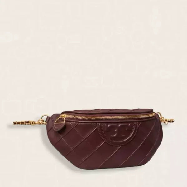 Tory Burch Fleming Soft Convertible Belt Bag Wine - Image 2