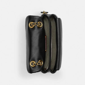 Tabby Shoulder Bag 20 With Quilting leather Black Gold - Image 4