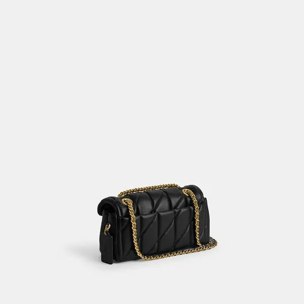 Tabby Shoulder Bag 20 With Quilting leather Black Gold - Image 2