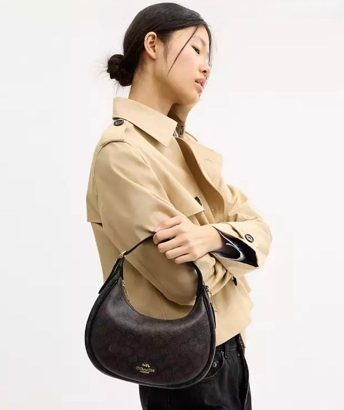 Coach Emily Shoulder Bag In Signature Canvas