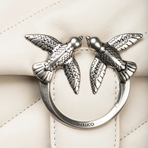 Classic Love Bag Puff Maxi Quilt WHITE+WHITE-OLD SILVER - Image 6