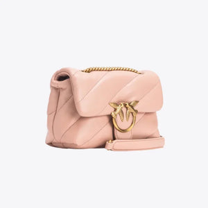 Mini Love Bag Puff Maxi Quilt PINK/DUSTY PINK-ANTIQUE GOLD - Image 3