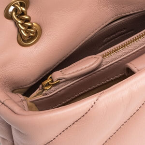 Mini Love Bag Puff Maxi Quilt PINK/DUSTY PINK-ANTIQUE GOLD - Image 7