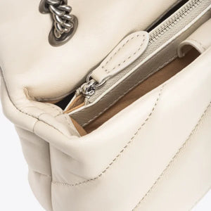 Mini Love Bag Puff Maxi Quilt WHITE+WHITE-OLD SILVER - Image 6