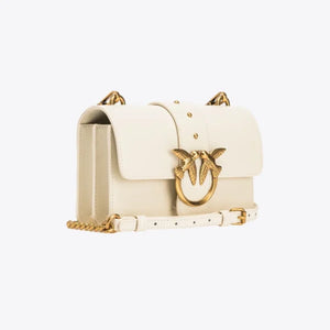 Mini Love Bag One Simply WHITE WHITE-ANTIQUE GOLD - Image 3