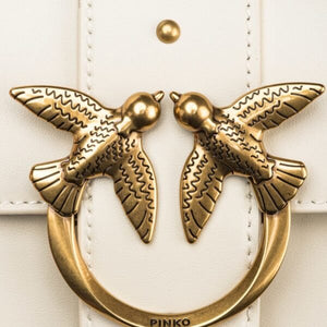 Mini Love Bag One Simply WHITE WHITE-ANTIQUE GOLD - Image 4