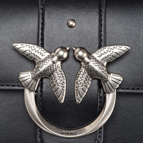 Mini Love Bag One Simply BLACK-OLD SILVER - Image 4