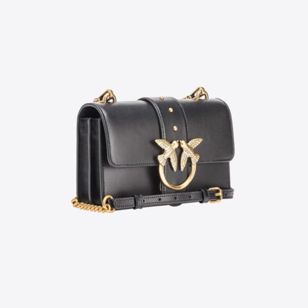 Mini Love Bag One Simply BLACK-ANTIQUE GOLD - Image 3