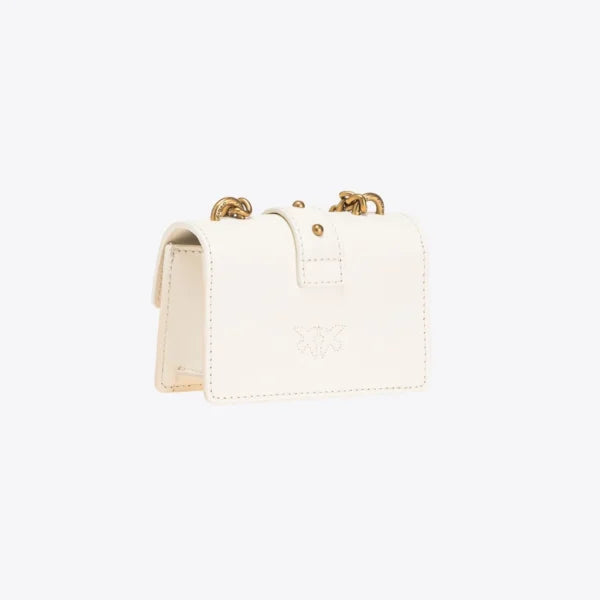 Micro Love Bag One Simply WHITE WHITE-ANTIQUE GOLD - Image 2