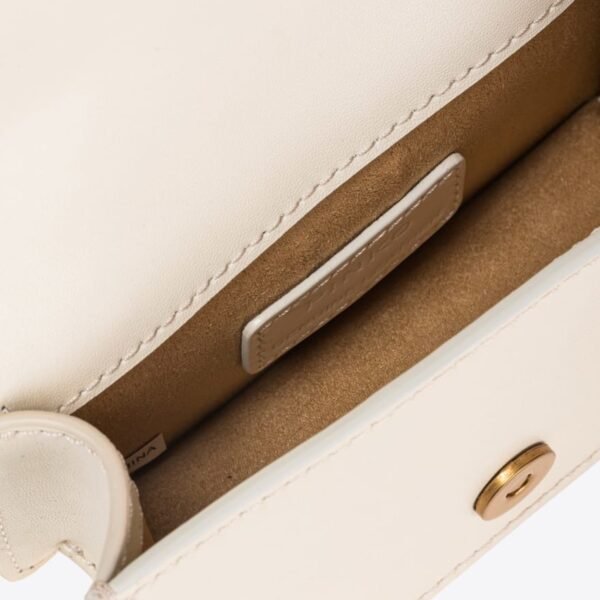 Micro Love Bag One Simply WHITE WHITE-ANTIQUE GOLD - Image 6