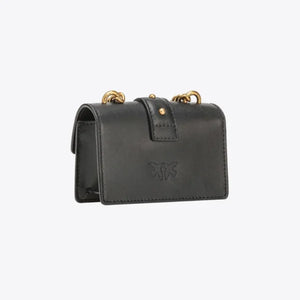 Micro Love Bag One Simply BLACK-ANTIQUE GOLD - Image 2