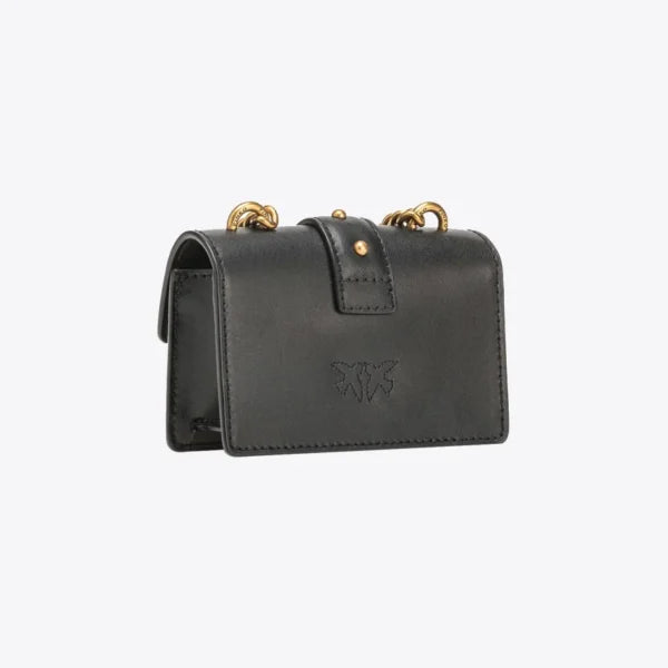 Micro Love Bag One Simply BLACK-ANTIQUE GOLD - Image 2