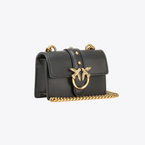 Micro Love Bag One Simply BLACK-ANTIQUE GOLD - Image 3