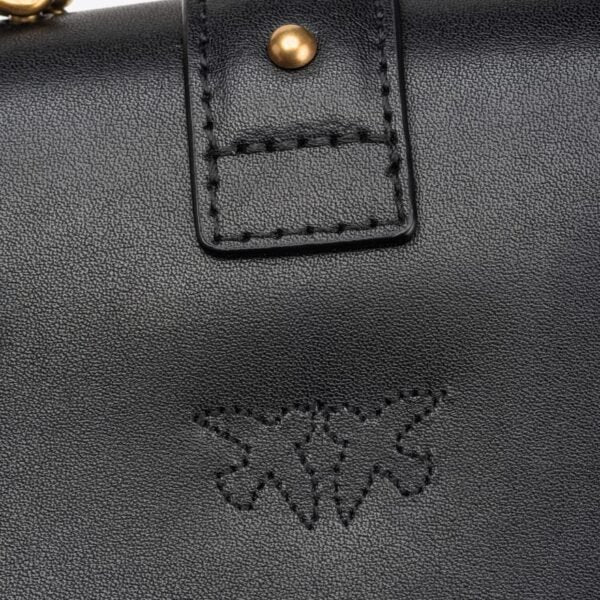Micro Love Bag One Simply BLACK-ANTIQUE GOLD - Image 5