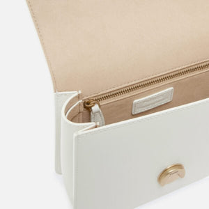 Mini Love Bag One Top Handle Light Simply WHITE WHITE-ANTIQUE GOLD - Image 4