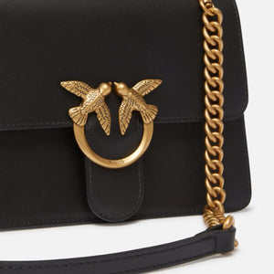 Mini Love Bag One Top Handle Light Simply BLACK-ANTIQUE GOLD - Image 3