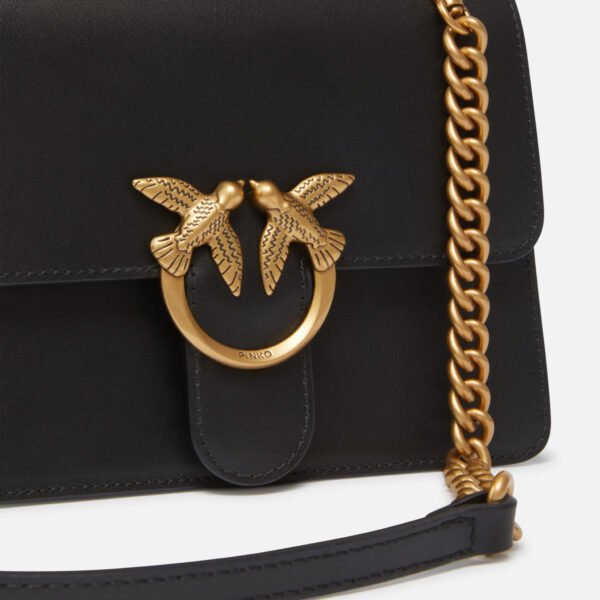 Mini Love Bag One Top Handle Light Simply BLACK-ANTIQUE GOLD - Image 3