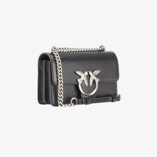 Mini Love Bag One Simply BLACK-ANTIQUE SILVER - Image 3
