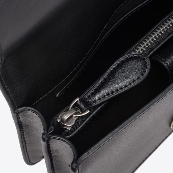 Mini Love Bag One Simply BLACK-ANTIQUE SILVER - Image 6