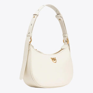 Mini Love Bag Half Moon Simply WHITE WHITE-ANTIQUE GOLD - Image 4