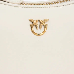 Mini Love Bag Half Moon Simply WHITE WHITE-ANTIQUE GOLD - Image 6