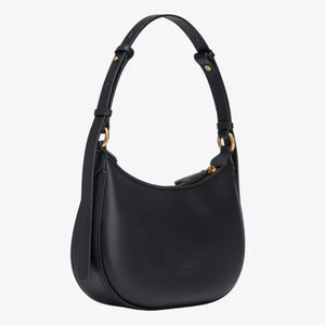 Mini Love Bag Half Moon Simply BLACK-ANTIQUE GOLD - Image 3