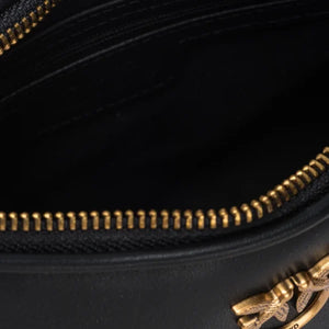 Mini Love Bag Half Moon Simply BLACK-ANTIQUE GOLD - Image 7