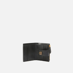 Pinko Small smooth leather wallet with logo Black - Image 4