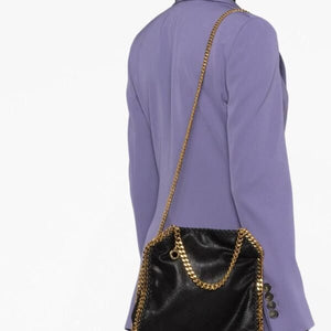 Stella McCartney Falabella Mini Tote Bag Black Gold - Image 6