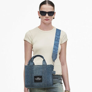 Marc Jacobs The Crystal Canvas Small Tote Bag crystal Denim - Image 2