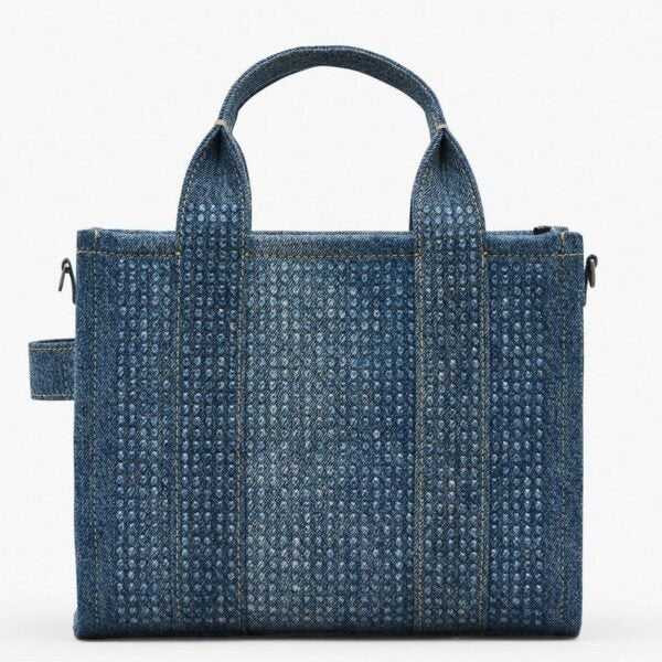 Marc Jacobs The Crystal Canvas Small Tote Bag crystal Denim - Image 3