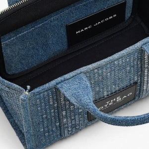 Marc Jacobs The Crystal Canvas Small Tote Bag crystal Denim - Image 6