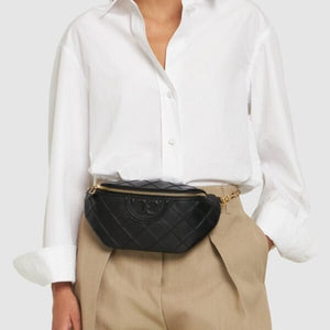 Tory Burch Fleming Soft Convertible Belt Bag Black - Image 2