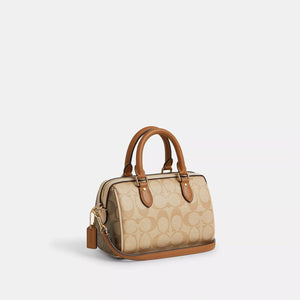 Coach Mini Rowan Crossbody In Signature Canvas sand saddle - Image 2