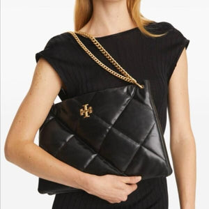 TORY BURCH KIRA DIAMOND HOBO HANDBAG BLACK - Image 2