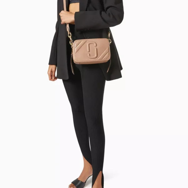 MARC JACOBS The Moto Shot DUSTY BEIGE Leather Camera Bag - Image 6