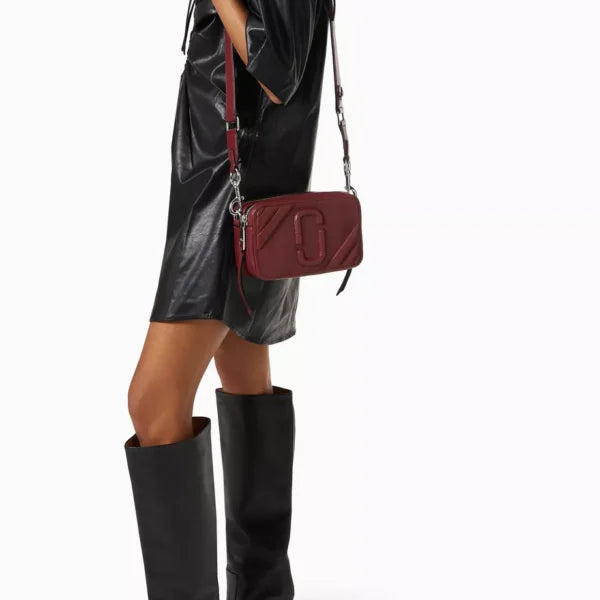 MARC JACOBS The Moto Shot Red Leather Camera Bag - Image 5