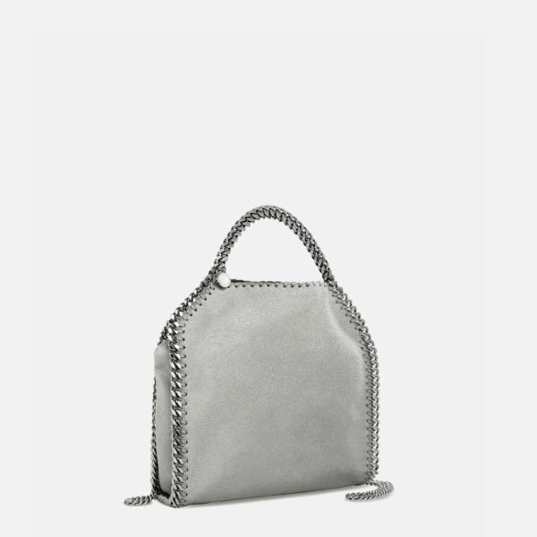 Stella McCartney Falabella Tiny Tote Bag Black Grey - Image 3
