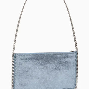 STELLA MCCARTNEY Falabella Pochette in Faux Shaggy Deer Blue - Image 3