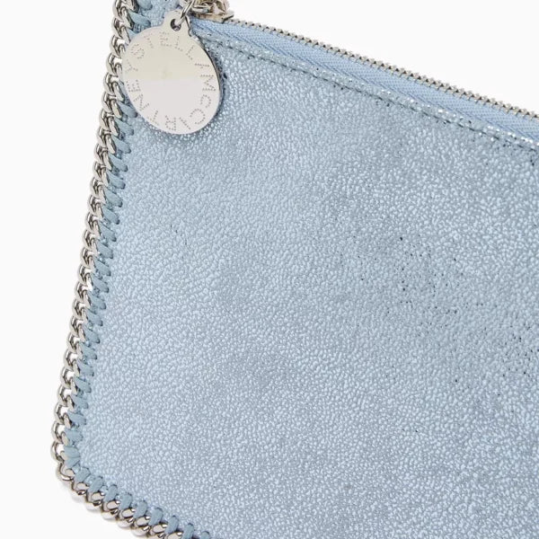 STELLA MCCARTNEY Falabella Pochette in Faux Shaggy Deer Blue - Image 5