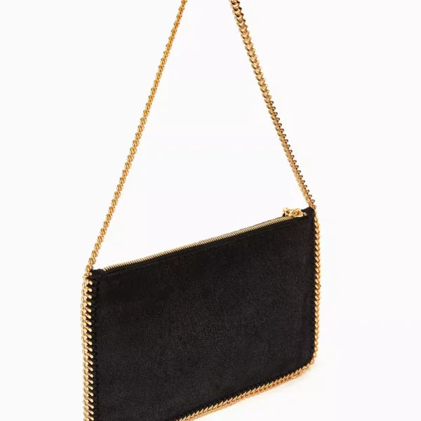 STELLA MCCARTNEY Falabella Pochette in Shaggy Deer Black - Image 3