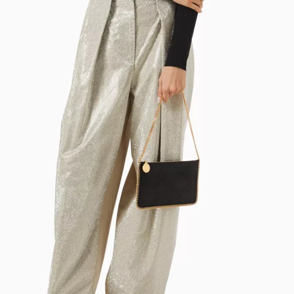 STELLA MCCARTNEY Falabella Pochette in Shaggy Deer Black - Image 2