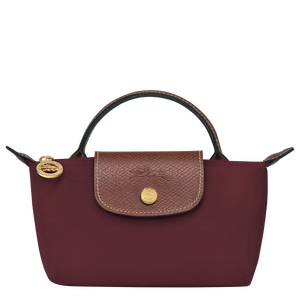 Le Pliage Original Pouch with handle Burgundy