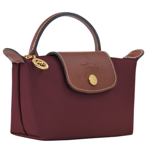 Le Pliage Original Pouch with handle Burgundy - Image 3