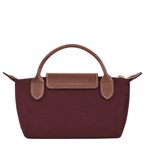 Le Pliage Original Pouch with handle Burgundy - Image 4