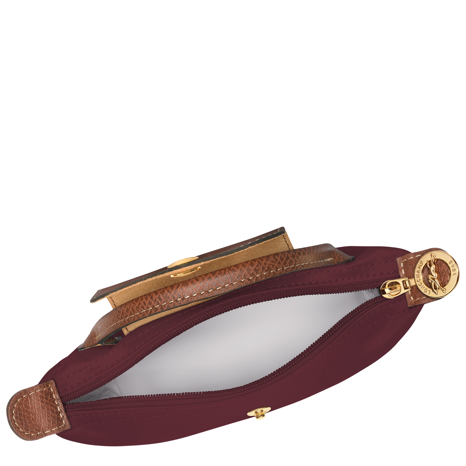 Le Pliage Original Pouch with handle Burgundy - Image 5