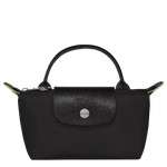 Le Pliage Green Pouch with handle Black