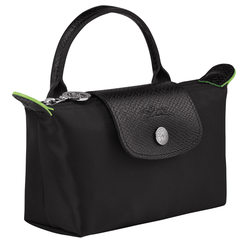 Le Pliage Green Pouch with handle Black - Image 3