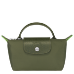 Le Pliage Green Pouch with handle Forest